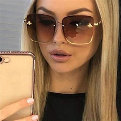 Oversize Square Sunglasses Men Women
