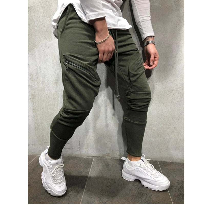 Men Business Casual Cotton Slim Straight Trousers