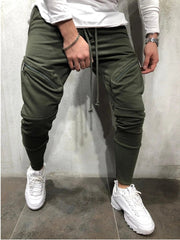 Men Business Casual Cotton Slim Straight Trousers