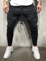 Men Business Casual Cotton Slim Straight Trousers