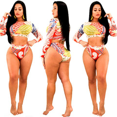 Women High Waisted Bikini Set