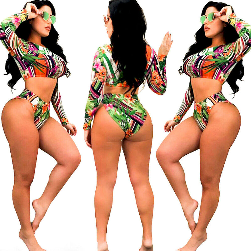 Women High Waisted Bikini Set