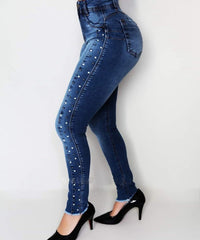 Women high waist jeans Slim Skinny