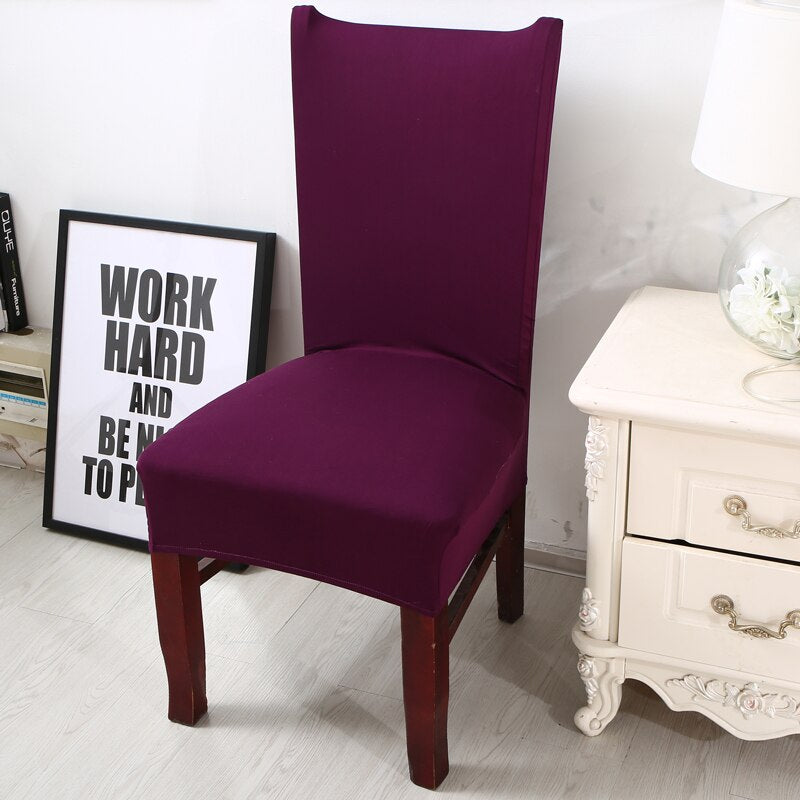 H. solid color chair cover spandex for dining room